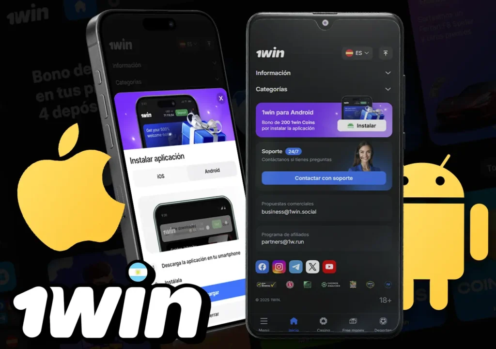 Aplicación móvil de 1win